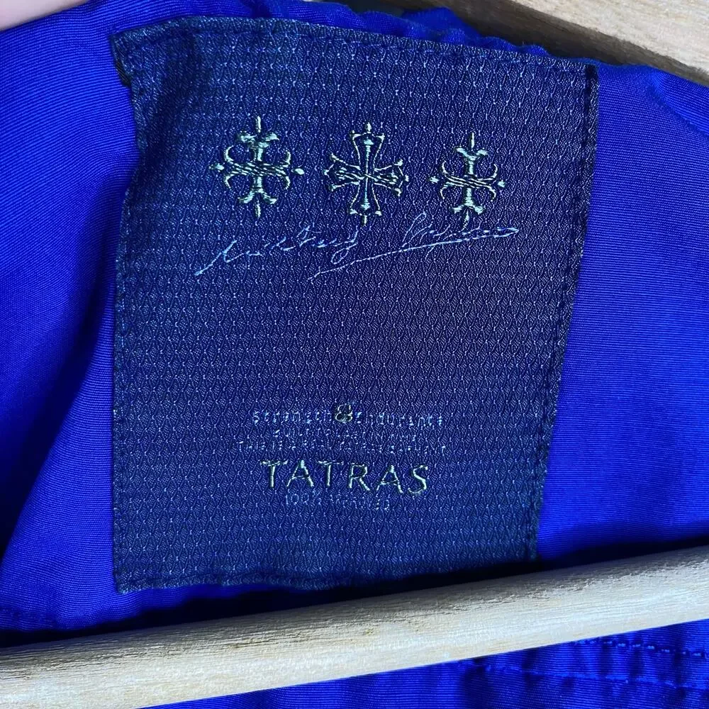 Tatras Women Aurora Hooded Military Utility Jacket Blue Small Medium Minimal Fit